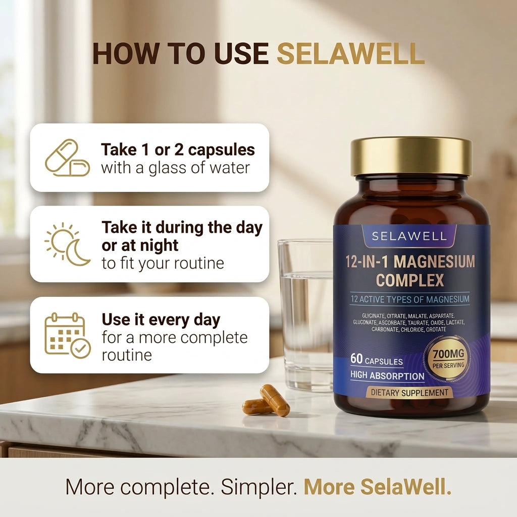 Complejo de Magnesio 12 en 1 - Selawell USA