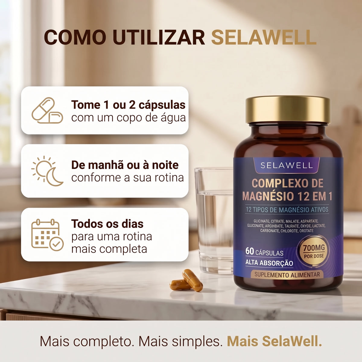 Complejo de Magnesio 12 en 1 - Selawell PORTUGAL