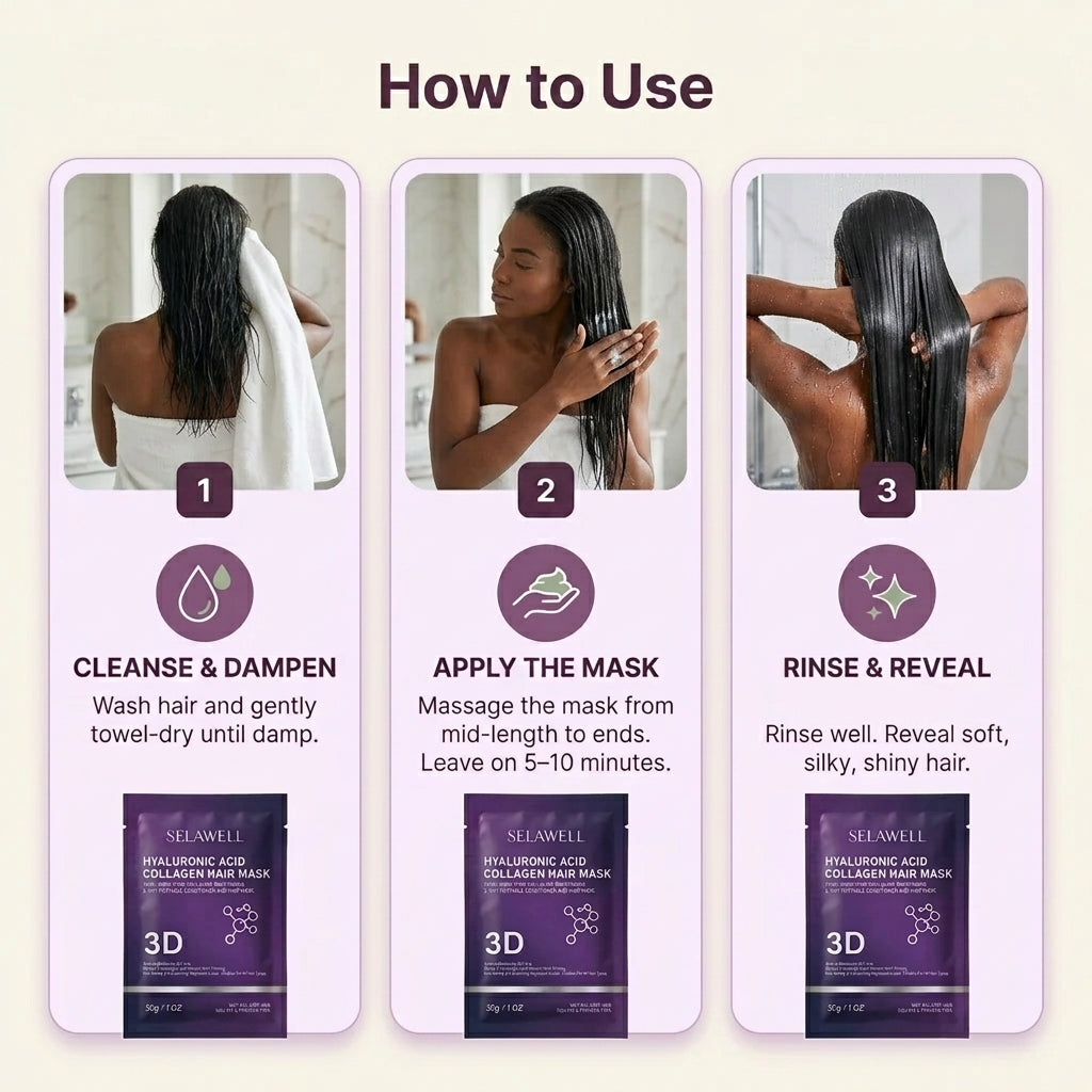 SELAWELL 3D Hair Mask — Collagen & Hyaluronic Acid