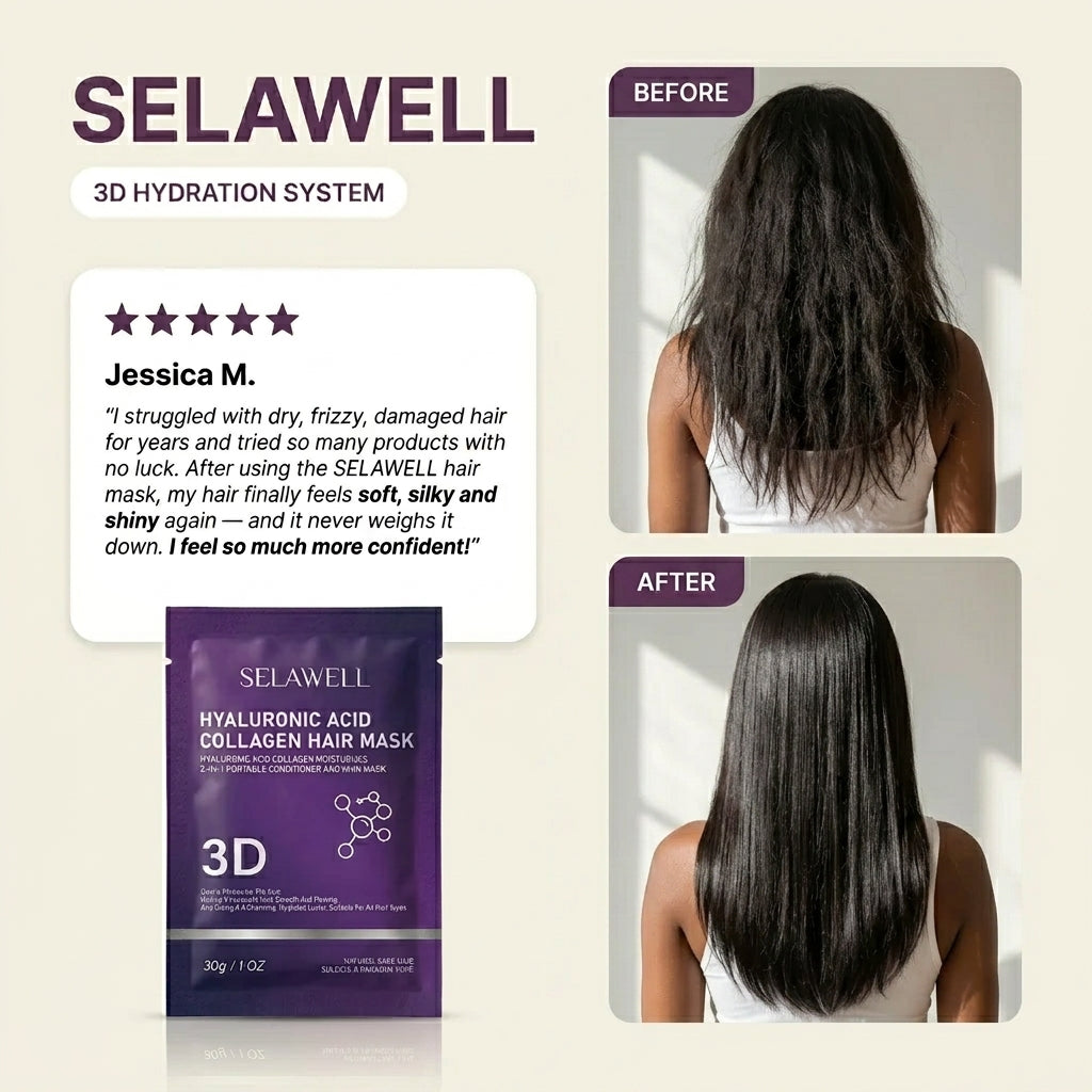 SELAWELL 3D Hair Mask — Collagen & Hyaluronic Acid