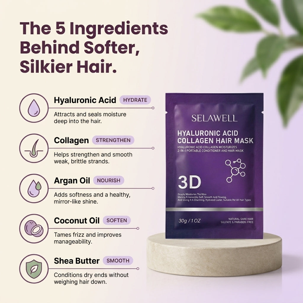 SELAWELL 3D Hair Mask — Collagen & Hyaluronic Acid