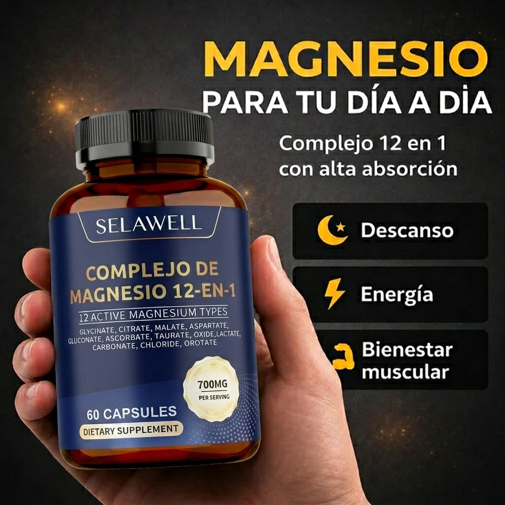 SELAWELL - Complejo de Magnesio 12 en 1