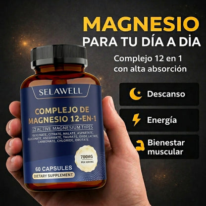 SELAWELL - Complejo de Magnesio 12 en 1