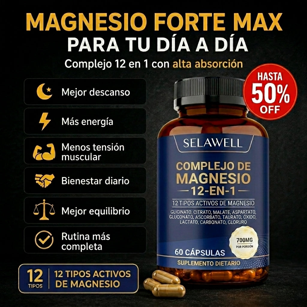 SELAWELL - Complejo de Magnesio 12 en 1