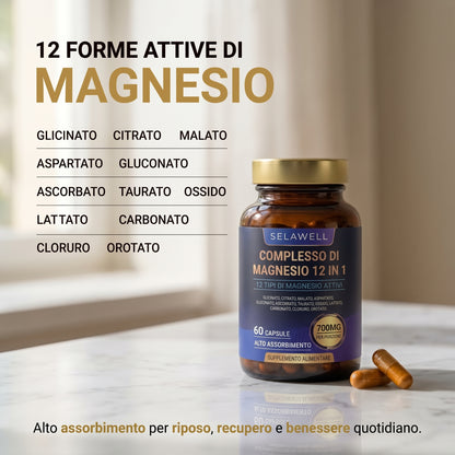 Complejo de Magnesio 12 en 1 - Selawell ITALIA
