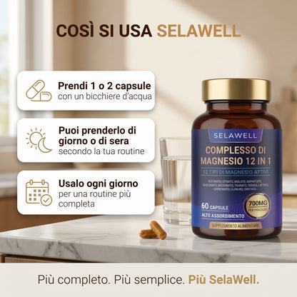 Complejo de Magnesio 12 en 1 - Selawell ITALIA