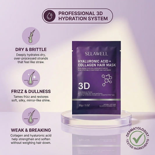 SELAWELL Mascarilla Capilar 3D — Colágeno y Ácido Hialurónico