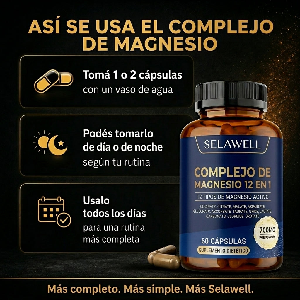 SELAWELL - Complejo de Magnesio 12 en 1