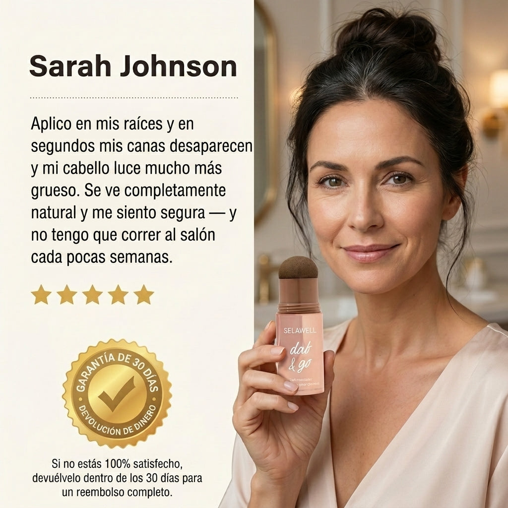 SELAWELL Dab & Go — El corrector de cabello que cubre canas y raíces en 10 segundos