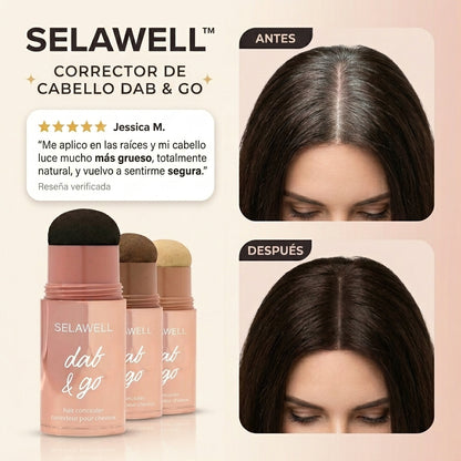 SELAWELL Dab & Go — El corrector de cabello que cubre canas y raíces en 10 segundos