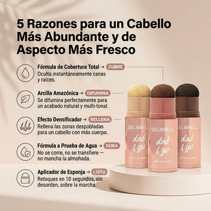 SELAWELL Dab & Go — El corrector de cabello que cubre canas y raíces en 10 segundos