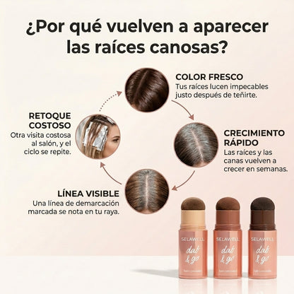 SELAWELL Dab & Go — El corrector de cabello que cubre canas y raíces en 10 segundos