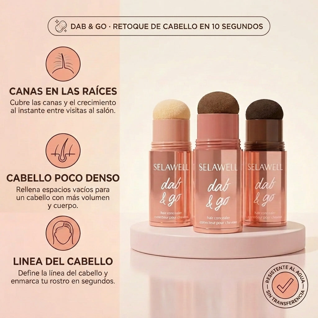SELAWELL Dab & Go — El corrector de cabello que cubre canas y raíces en 10 segundos
