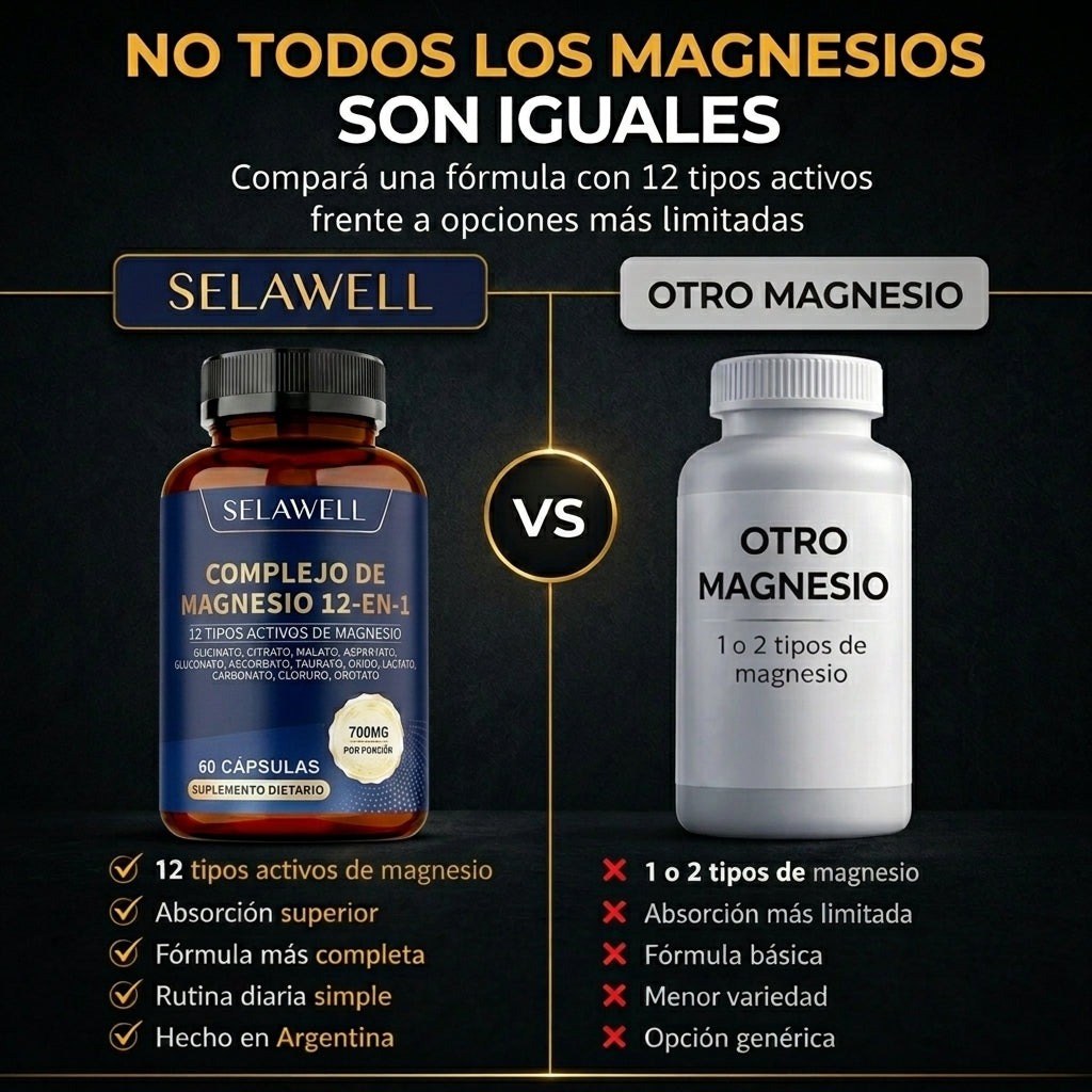 SELAWELL - Complejo de Magnesio 12 en 1