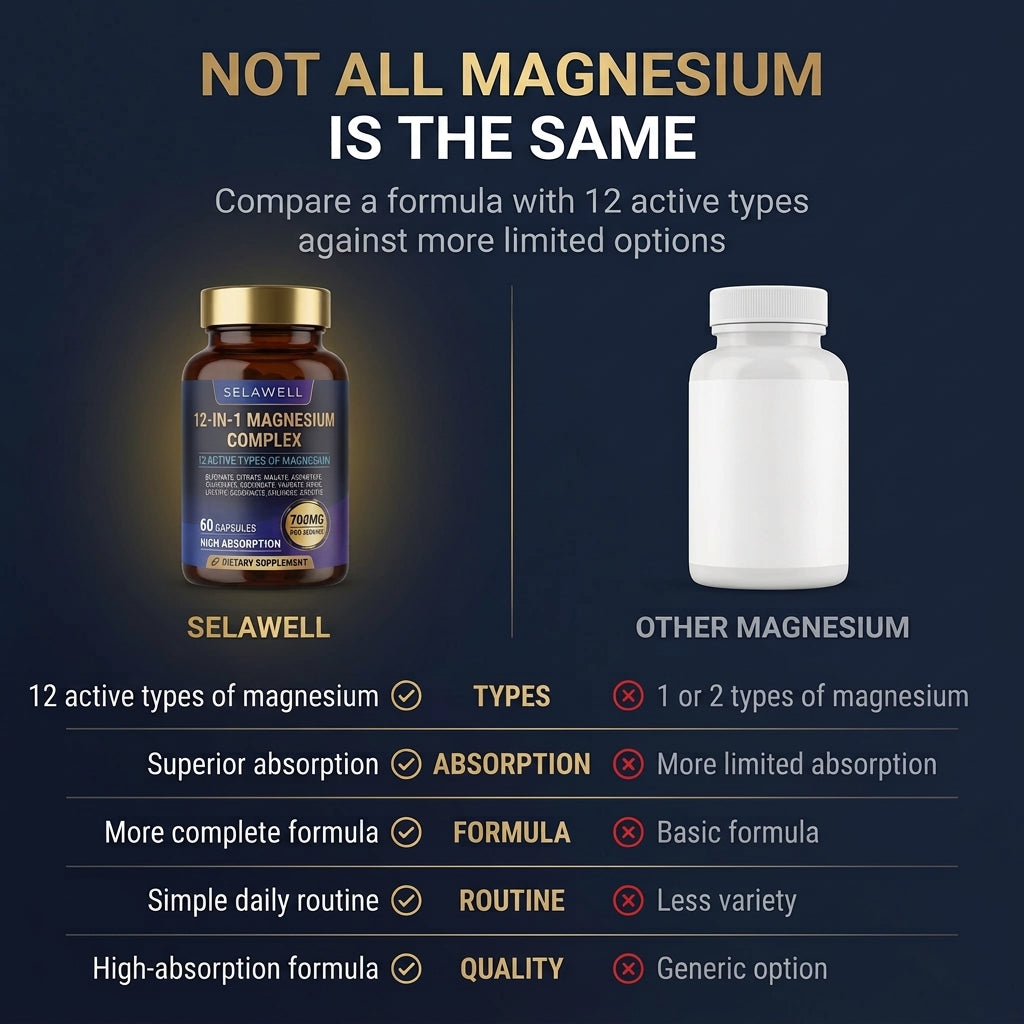 Complejo de Magnesio 12 en 1 - Selawell USA