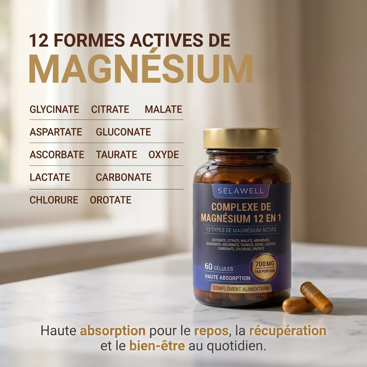 Complejo de Magnesio 12 en 1 - Selawell FRANCIA