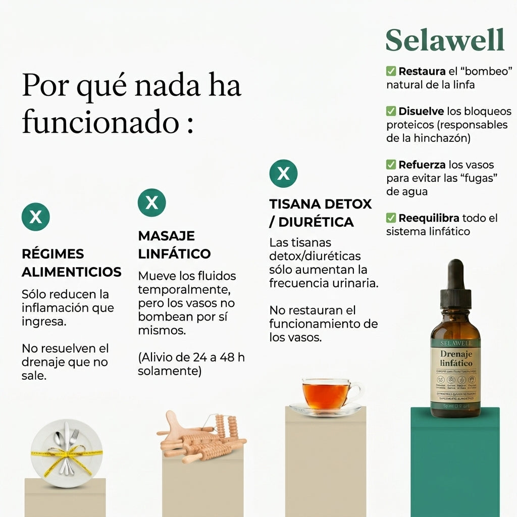 3 frascos Selawell | Gotas de Bienestar para Drenaje Linfatico
