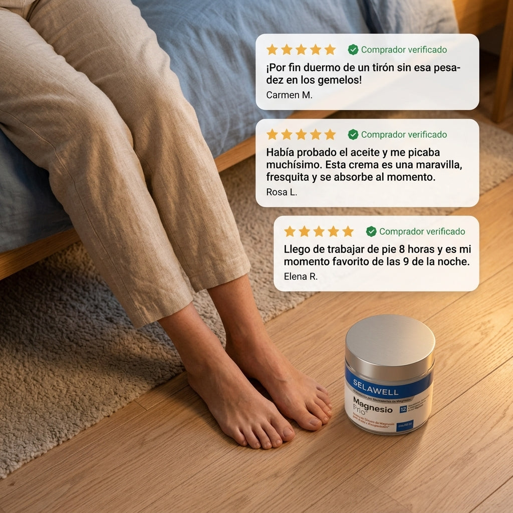 SelaWell Crema de Magnesio con Niacinamida · Efecto Frío