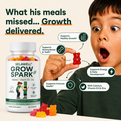 SelaWell Grow Spark Gummies for Kids & Teens