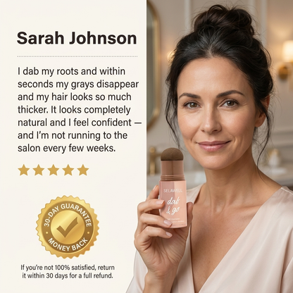SELAWELL Dab & Go — Hair Concealer that Covers Gray Hair and Roots in 10 Seconds
