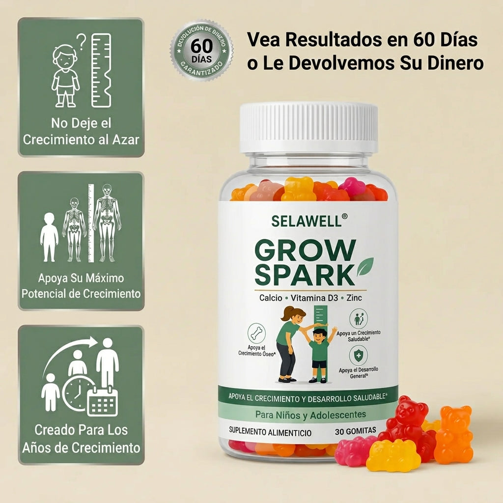 Gomitas SelaWell Grow Spark para niños y adolescentes