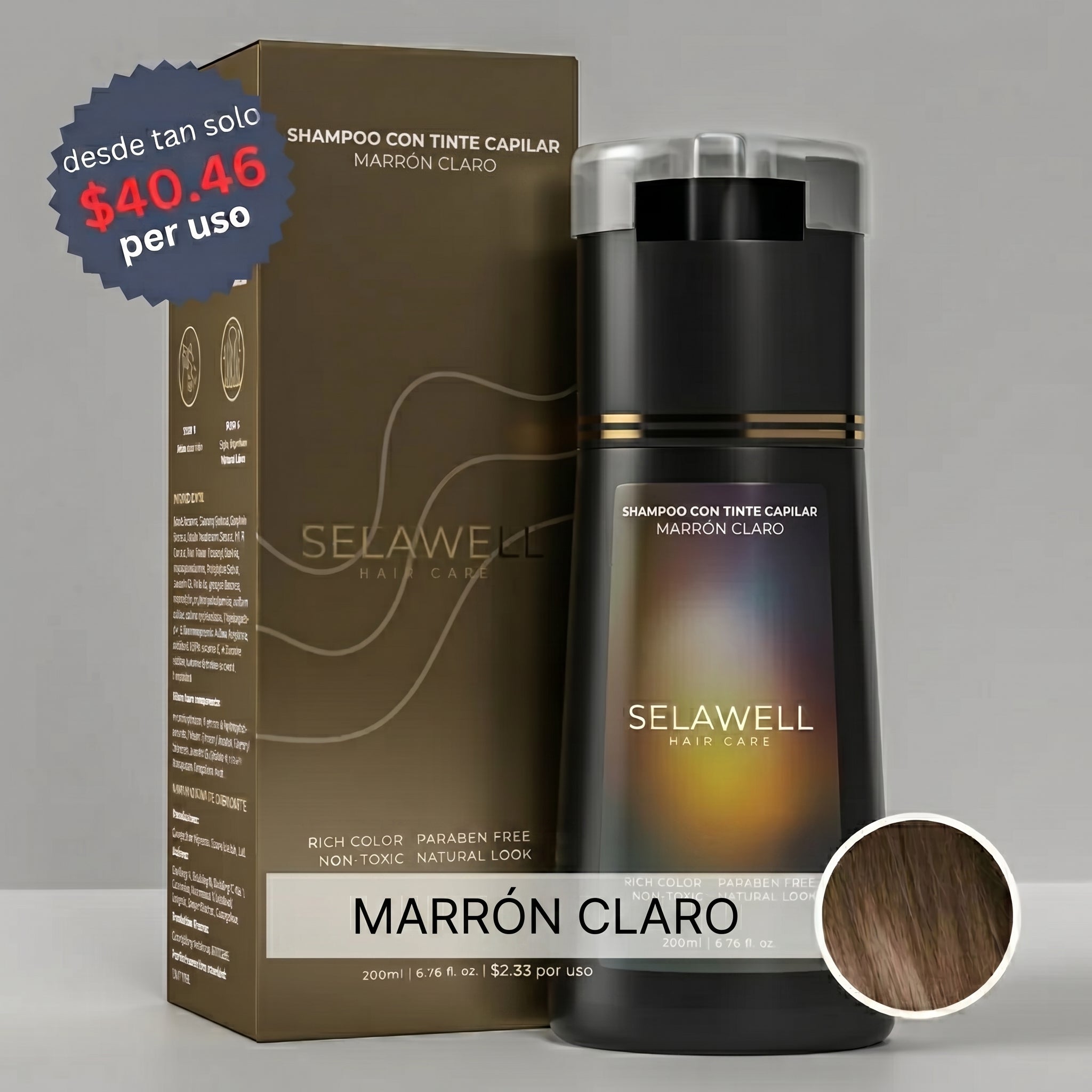 SELAWELL Champú de tinte instantáneo